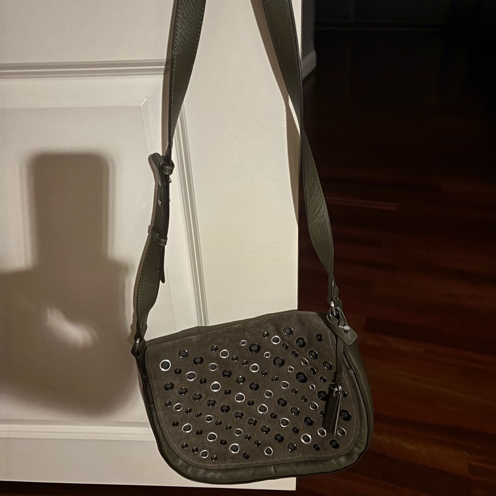 Vince Camuto Studded Olive Crossbody Bag